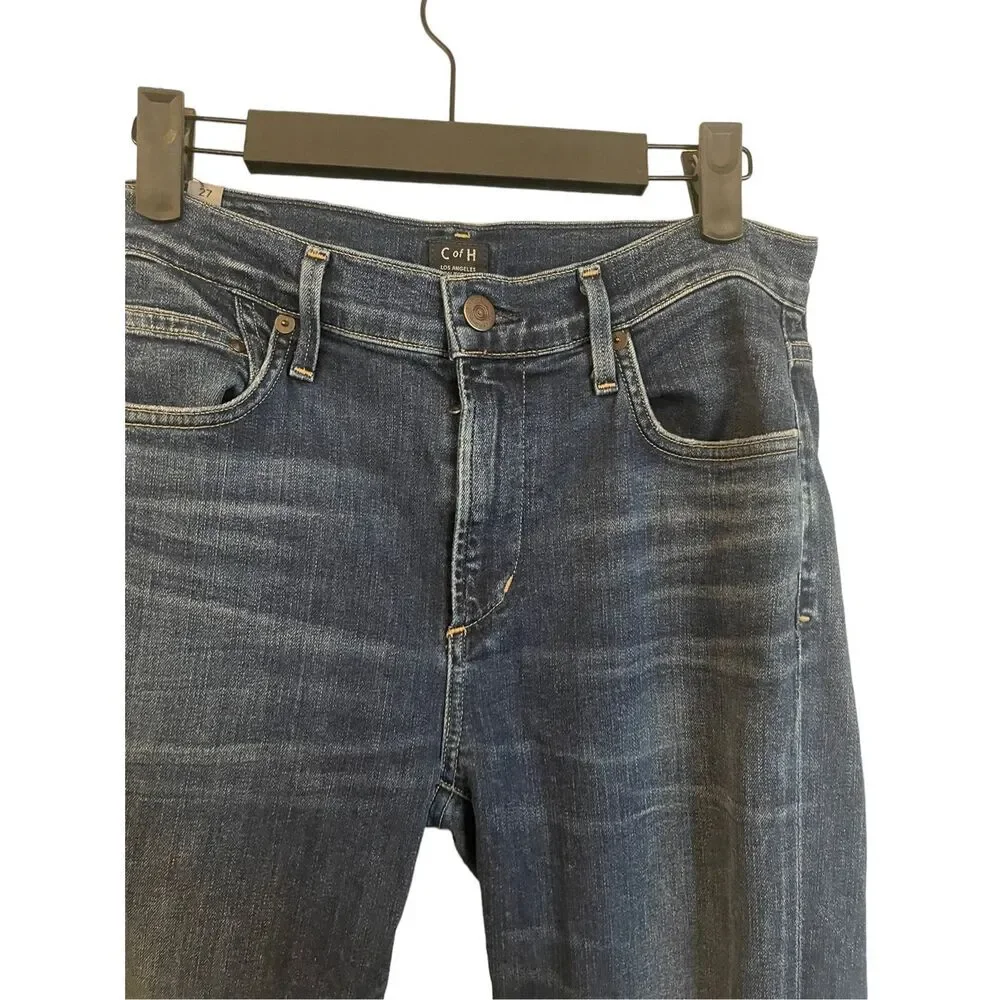 Citizens Of Humanity Womens Blue Denim Rocket High Rise Skinny Jeans Size 27